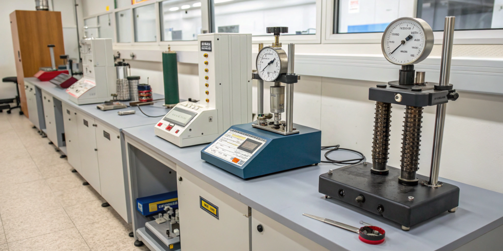 Аттестация испытательного оборудования: аппараты и приборы, используемые для испытания строительных материалов для жилищного строительства и ремонта автодорог, приборы для контроля качества лакокрасочных покрытий (геометрические СИ)